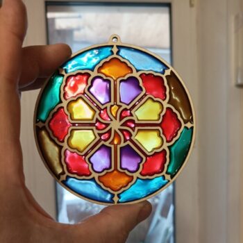 Intra απο ξύλο plywood 3mm-4mm πάχος - Ξύλινη διακόσμηση Mandala Δίασταση 30x30 cm Intraeaxys-yon0vqk7 - Image 3