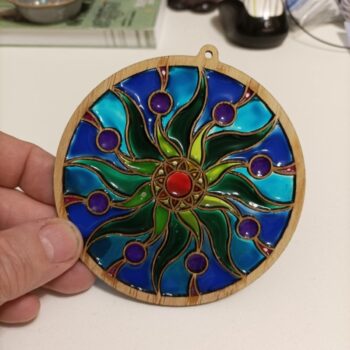 Intra απο ξύλο plywood 3mm-4mm πάχος - Mandala Wood Art Δίασταση 30x30 cm Intraeaxys-eo0q4lw1 - Image 1