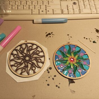 Intra απο ξύλο plywood 3mm-4mm πάχος - Mandala Wood Art Δίασταση 30x30 cm Intraeaxys-eo0q4lw1 - Image 4