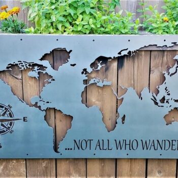 Intra απο ξύλο plywood 3mm-4mm πάχος - Παγκόσμιος Χάρτης Δεν έχουν χαθεί όλοι όσοι περιπλανιούνται Δίασταση 30x30 cm Intraeaxys-yon0w2y7 - Image 3