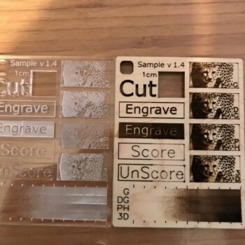 Intra απο ξύλο plywood 3mm-4mm πάχος - Πρότυπο δοκιμής υλικών Glowforge Δίασταση 30x30 cm Intraeaxys-pok3n2d7 - Image 2