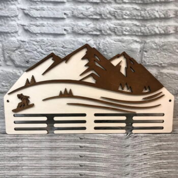 Intra απο ξύλο plywood 3mm-4mm πάχος - Οθόνη κρεμάστρας μεταλλίων σκι Δίασταση 30x30 cm Intraeaxys-67wl5x31 - Image 1