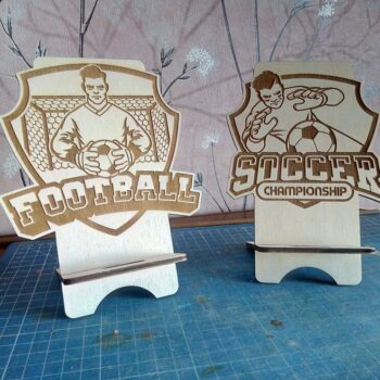 Intra απο ξύλο plywood 3mm-4mm πάχος - Αρχείο DWG βάσης τηλεφώνου ποδοσφαίρου Δίασταση 30x30 cm Intraeaxys-078yrxmo - Image 1