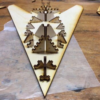 Intra απο ξύλο plywood 3mm-4mm πάχος - Lockheed F-117 Nighthawk Δίασταση 30x30 cm Intraeaxys-joedm081 - Image 4