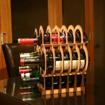 Intra απο ξύλο plywood 3mm-4mm πάχος - Ασύμμετρη σχάρα κρασιού Δίασταση 30x30 cm Intraeaxys-lop32zx1 - Image 3