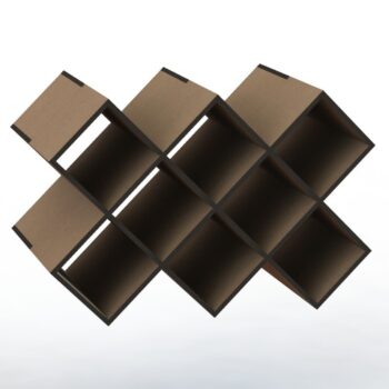 Intra απο ξύλο plywood 3mm-4mm πάχος - Wine Holder Home Ξύλινη ράφι κρασιού Ράφι μπουκαλιών ουίσκι Δίασταση 30x30 cm Intraeaxys-pok3zq97 - Image 1