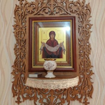 Intra απο ξύλο plywood 3mm-4mm πάχος - Ξύλινο ορθόδοξο πλαίσιο Δίασταση 30x30 cm Intraeaxys-qomm4k8o - Image 3