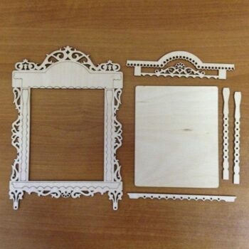 Intra απο ξύλο plywood 3mm-4mm πάχος - Κορνίζα με Platband Δίασταση 30x30 cm Intraeaxys-voq2ymdo - Image 3