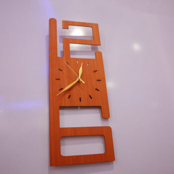 Intra απο ξύλο plywood 3mm-4mm πάχος - Μοντέρνο ξύλινο ρολόι τοίχου Δίασταση 30x30 cm Intraeaxys-075y08po - Image 5