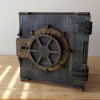 Intra απο ξύλο plywood 3mm-4mm πάχος - Χρηματοκιβώτιο με Ξύλινο Κουτί με Κλειδαριά συνδυασμού Δίασταση 30x30 cm Intraeaxys-voqd2nd1 - Image 3