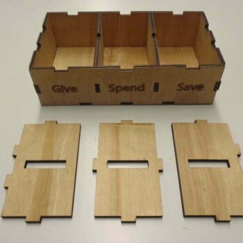 Intra απο ξύλο plywood 3mm-4mm πάχος - Δώστε Δαπανήστε Εξοικονόμηση Χρημάτων Κουτί Δίασταση 30x30 cm Intraeaxys-m1dd6631 - Image 5