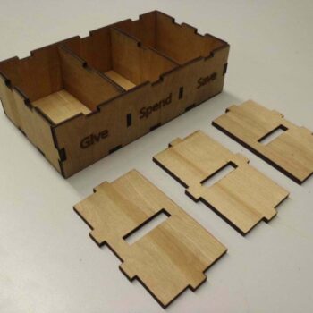 Intra απο ξύλο plywood 3mm-4mm πάχος - Δώστε Δαπανήστε Εξοικονόμηση Χρημάτων Κουτί Δίασταση 30x30 cm Intraeaxys-m1dd6631 - Image 6