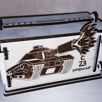 Intra απο ξύλο plywood 3mm-4mm πάχος - Προσαρμοσμένος Κουμπαράς Δίασταση 30x30 cm Intraeaxys-67wljel1 - Image 1