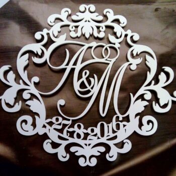 Intra απο ξύλο plywood 3mm-4mm πάχος - Εξατομικευμένο μονόγραμμα Δίασταση 30x30 cm Intraeaxys-r7vm8m67 - Image 1