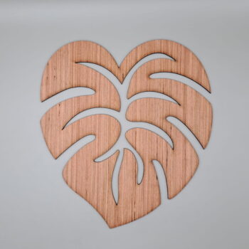 Intra απο ξύλο plywood 3mm-4mm πάχος - Ξύλινο κόψιμο φύλλων Monstera Δίασταση 30x30 cm Intraeaxys-r1z2xql1 - Image 1