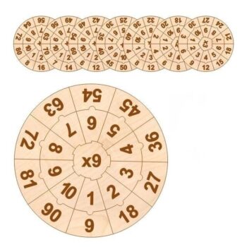Intra απο ξύλο plywood 3mm-4mm πάχος - Ξύλινο επιτραπέζιο παιχνίδι πολλαπλασιασμού Montessori Δίασταση 30x30 cm Intraeaxys-eo205rl7 - Image 1