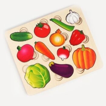 Intra απο ξύλο plywood 3mm-4mm πάχος - Παζλ εκμάθησης λαχανικών για παιδιά Δίασταση 30x30 cm Intraeaxys-51rrgxm1 - Image 1