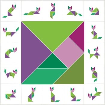 Intra απο ξύλο plywood 3mm-4mm πάχος - Tangram Puzzle Brain Training Geometry Toy for Kids Δίασταση 30x30 cm Intraeaxys-eo4q0887 - Image 5