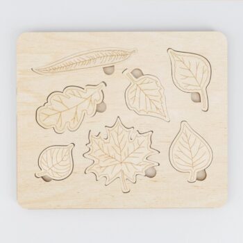 Intra απο ξύλο plywood 3mm-4mm πάχος - Montessori Leaf Puzzle Ξύλινα Παιχνίδια Εκμάθησης για Παιδιά Δίασταση 30x30 cm Intraeaxys-eo0qxy01 - Image 1