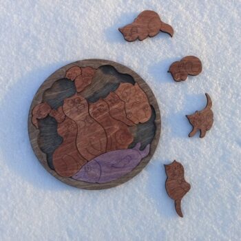 Intra απο ξύλο plywood 3mm-4mm πάχος - Παζλ συσκευασίας για γάτες Δίασταση 30x30 cm Intraeaxys-ro6yxl67 - Image 3