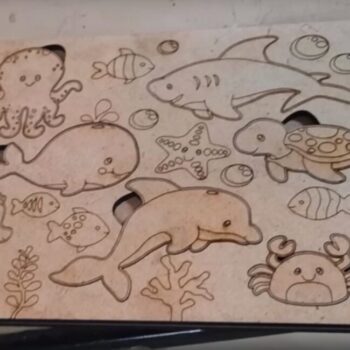 Intra απο ξύλο plywood 3mm-4mm πάχος - Sea Animals Wooden Sorting Puzzle Δίασταση 30x30 cm Intraeaxys-ro6yx5q7 - Image 3