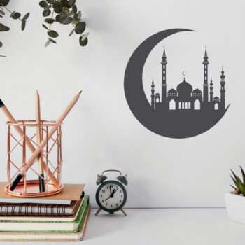 Intra απο ξύλο plywood 3mm-4mm πάχος - Ημισέληνος με το Τζαμί Δίασταση 30x30 cm Intraeaxys-yon0l027 - Image 1