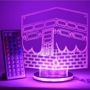 Intra απο ξύλο plywood 3mm-4mm πάχος - Ραμαζάνι Άιντ Τρισδιάστατο Νυχτερινό Φως της Μέκκας Ισλαμικό Μουσουλμάνο Δίασταση 30x30 cm Intraeaxys-joed0y91 - Image 1