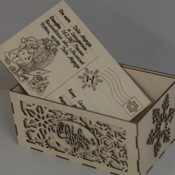 Intra απο ξύλο plywood 3mm-4mm πάχος - Χριστουγεννιάτικο διακοσμητικό κουτί καραμέλας Δίασταση 30x30 cm Intraeaxys-joedzgd1 - Image 4