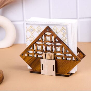 Intra απο ξύλο plywood 3mm-4mm πάχος - Χάρτινη χαρτοπετσέτα με θήκη για οδοντογλυφίδες Δίασταση 30x30 cm Intraeaxys-d1l5mkp7 - Image 1