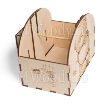 Intra απο ξύλο plywood 3mm-4mm πάχος - Θήκη για βελονάκι, θήκη για κλωστές, οργάνωση Δίασταση 30x30 cm Intraeaxys-yon0qzp7 - Image 4