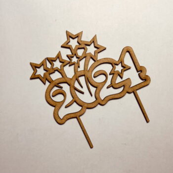 Intra απο ξύλο plywood 3mm-4mm πάχος - Πρωτοχρονιάτικο Cake Topper Δίασταση 30x30 cm Intraeaxys-joed4581 - Image 3