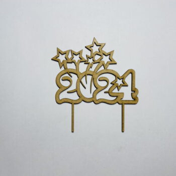 Intra απο ξύλο plywood 3mm-4mm πάχος - Πρωτοχρονιάτικο Cake Topper Δίασταση 30x30 cm Intraeaxys-joed4581 - Image 5