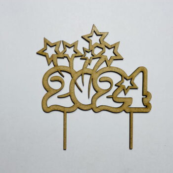 Intra απο ξύλο plywood 3mm-4mm πάχος - Πρωτοχρονιάτικο Cake Topper Δίασταση 30x30 cm Intraeaxys-joed4581 - Image 7