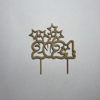 Intra απο ξύλο plywood 3mm-4mm πάχος - Πρωτοχρονιάτικο Cake Topper Δίασταση 30x30 cm Intraeaxys-joed4581 - Image 8