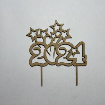 Intra απο ξύλο plywood 3mm-4mm πάχος - Πρωτοχρονιάτικο Cake Topper Δίασταση 30x30 cm Intraeaxys-joed4581 - Image 9