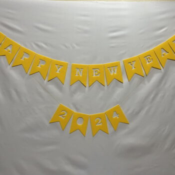 Intra απο ξύλο plywood 3mm-4mm πάχος - Ευτυχισμένο το νέο έτος Bunting Banner Δίασταση 30x30 cm Intraeaxys-zo9yqww7 - Image 5