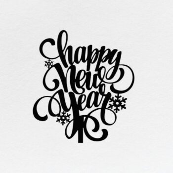 Intra απο ξύλο plywood 3mm-4mm πάχος - Διακόσμηση κέικ καλής χρονιάς Δίασταση 30x30 cm Intraeaxys-lopqzdk7 - Image 1