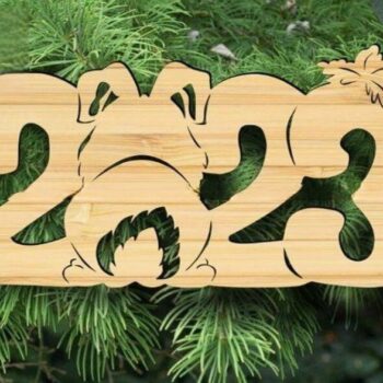 Intra απο ξύλο plywood 3mm-4mm πάχος - Καλή χρονιά 2023 κουνέλι Δίασταση 30x30 cm Intraeaxys-r7vmg2k7 - Image 1