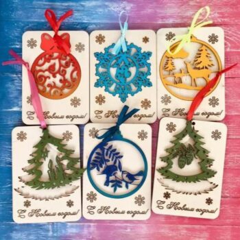 Intra απο ξύλο plywood 3mm-4mm πάχος - Κάρτες Χριστουγέννων και Πρωτοχρονιάς Δίασταση 30x30 cm Intraeaxys-r1z2y5p1 - Image 1