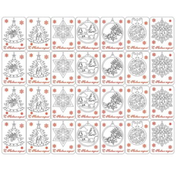 Intra απο ξύλο plywood 3mm-4mm πάχος - Κάρτες Χριστουγέννων και Πρωτοχρονιάς Δίασταση 30x30 cm Intraeaxys-r1z2y5p1 - Image 3