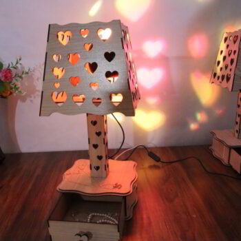 Intra απο ξύλο plywood 3mm-4mm πάχος - Επιτραπέζιο Φωτιστικό MDF 3mm Δίασταση 30x30 cm Intraeaxys-eo20e6q7 - Image 8