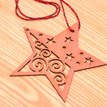 Intra απο ξύλο plywood 3mm-4mm πάχος - Διακόσμηση με κρεμαστό αστέρι Δίασταση 30x30 cm Intraeaxys-m1d694x7 - Image 8