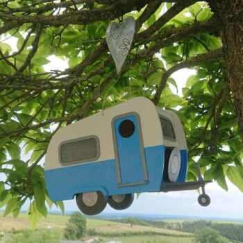 Intra απο ξύλο plywood 3mm-4mm πάχος - Caravan Bird House Δίασταση 40x50 cm Intraeaxys-yon04ny7 - Image 1