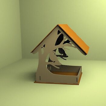 Intra απο ξύλο plywood 3mm-4mm πάχος - Bird Feeder Bird Feed Though 4mm Δίασταση 30x30 cm Intraeaxys-d1lvylzo - Image 3