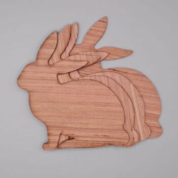 Intra απο ξύλο plywood 3mm-4mm πάχος - Ξύλινο σχήμα χειροτεχνίας λαγουδάκι Δίασταση 30x30 cm Intraeaxys-ro6ynq67 - Image 3