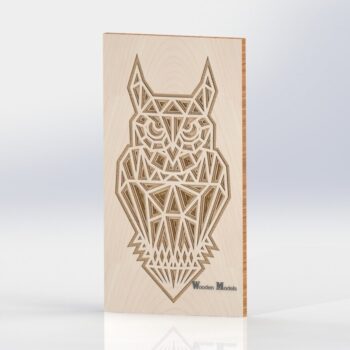 Intra απο ξύλο plywood 3mm-4mm πάχος - Τέχνη με στρώματα κουκουβάγιας Δίασταση 30x30 cm Intraeaxys-qomm9n4o - Image 1