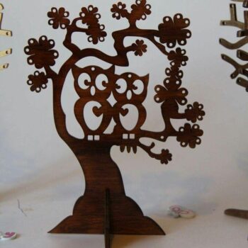 Intra απο ξύλο plywood 3mm-4mm πάχος - Owl Jewelry Holder Tree Stand επίδειξης κοσμημάτων Δίασταση 30x30 cm Intraeaxys-yon0l2y7 - Image 1