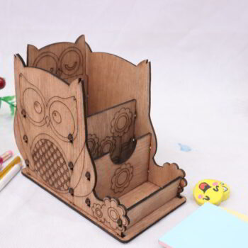Intra απο ξύλο plywood 3mm-4mm πάχος - Owl Desk Organizer Μολυβοθήκη 3mm Δίασταση 30x30 cm Intraeaxys-e1gkmmmo - Image 7