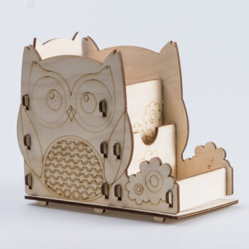 Intra απο ξύλο plywood 3mm-4mm πάχος - Owl Pen Holder Organizer γραφείου Δίασταση 30x30 cm Intraeaxys-d1lv0qgo - Image 1