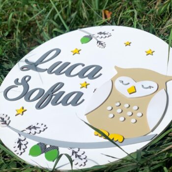 Intra απο ξύλο plywood 3mm-4mm πάχος - Ξύλινη κουκουβάγια διακόσμηση τοίχου Δίασταση 30x30 cm Intraeaxys-d1lvj0xo - Image 1